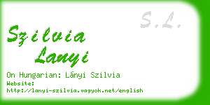 szilvia lanyi business card